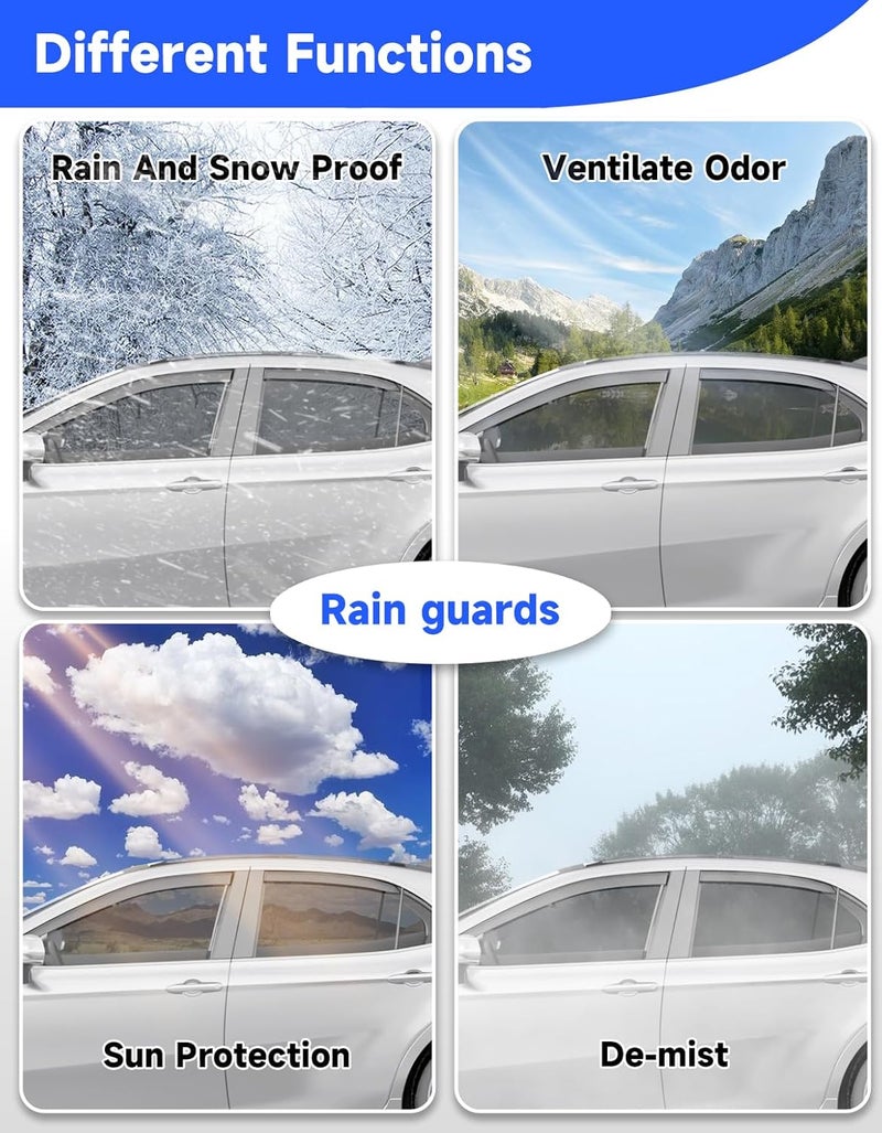 Breejoy in-Channel Window Rain Guards Fit for Toyota Camry 2018 2019 2020 2021 2022 2023 2024，Extra Durable Visors Vent Visors Window Deflector Vent Shades Car Accessories -4 pcs - Image 4